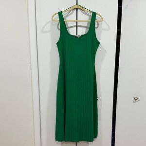 Zara Kelly green ribbed dress